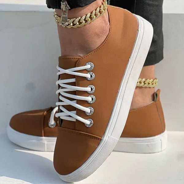 Women's Low-Cut Flat Casual Canvas Shoes 17469427C